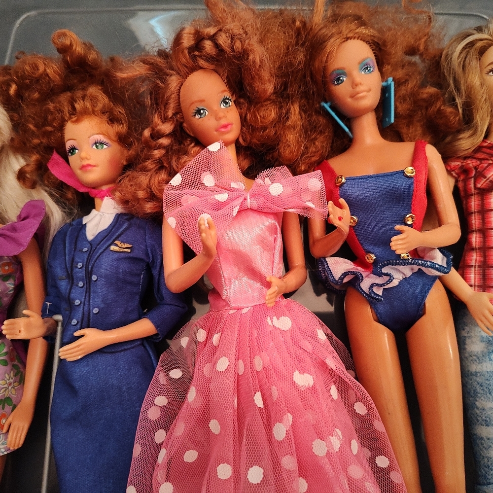 Barbies Ken and GEM doll and others